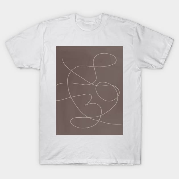 Minimal Line Art 005 T-Shirt by Kenkenne